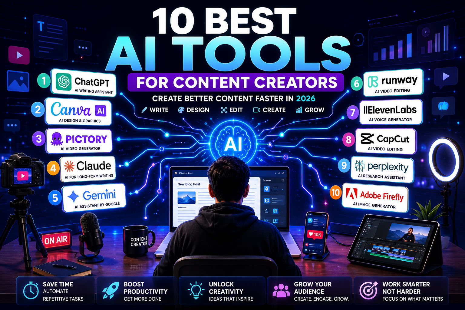 10 Best AI Tools for Content Creators in 2026 (Create Better Content Faster)