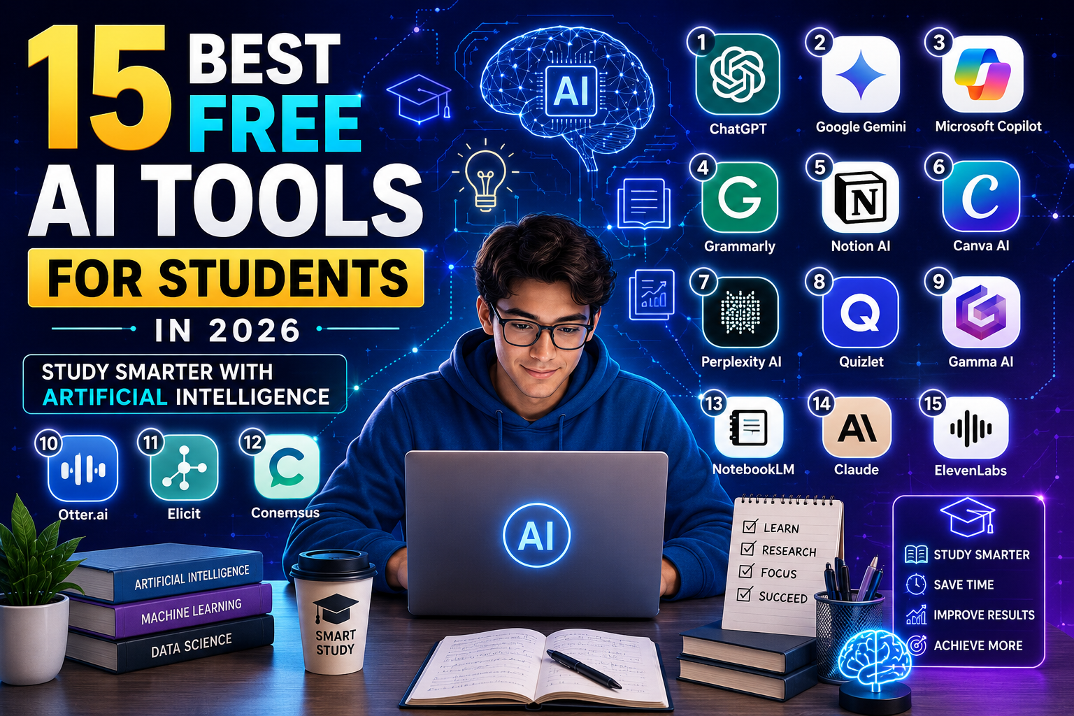 15 Best Free AI Tools for Students in 2026