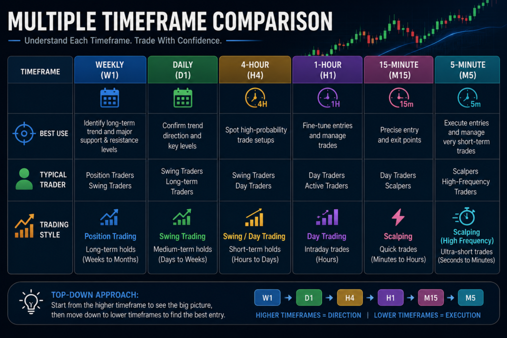 Common Forex Trading Timeframes