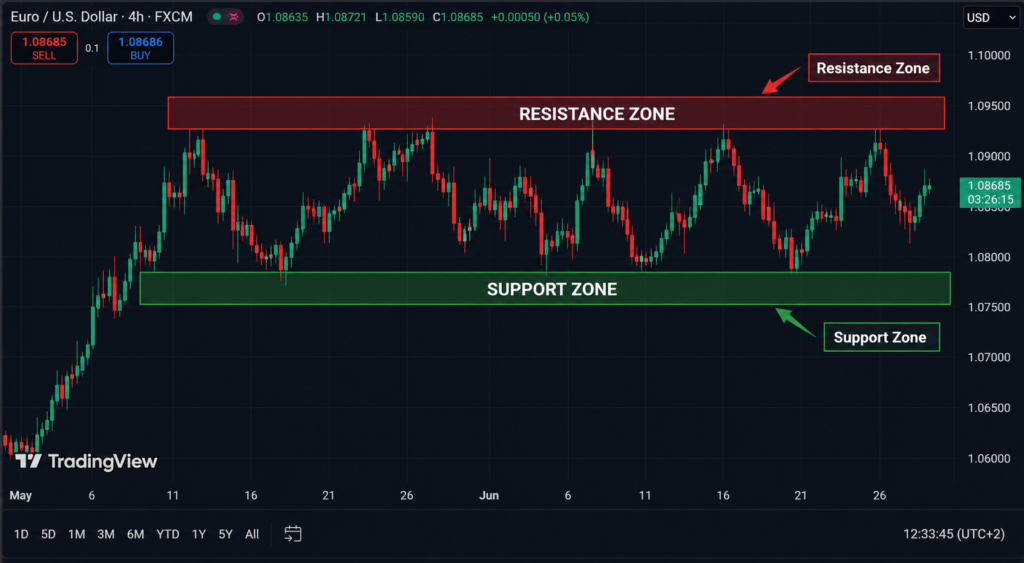 Mark Support and Resistance Before Trading