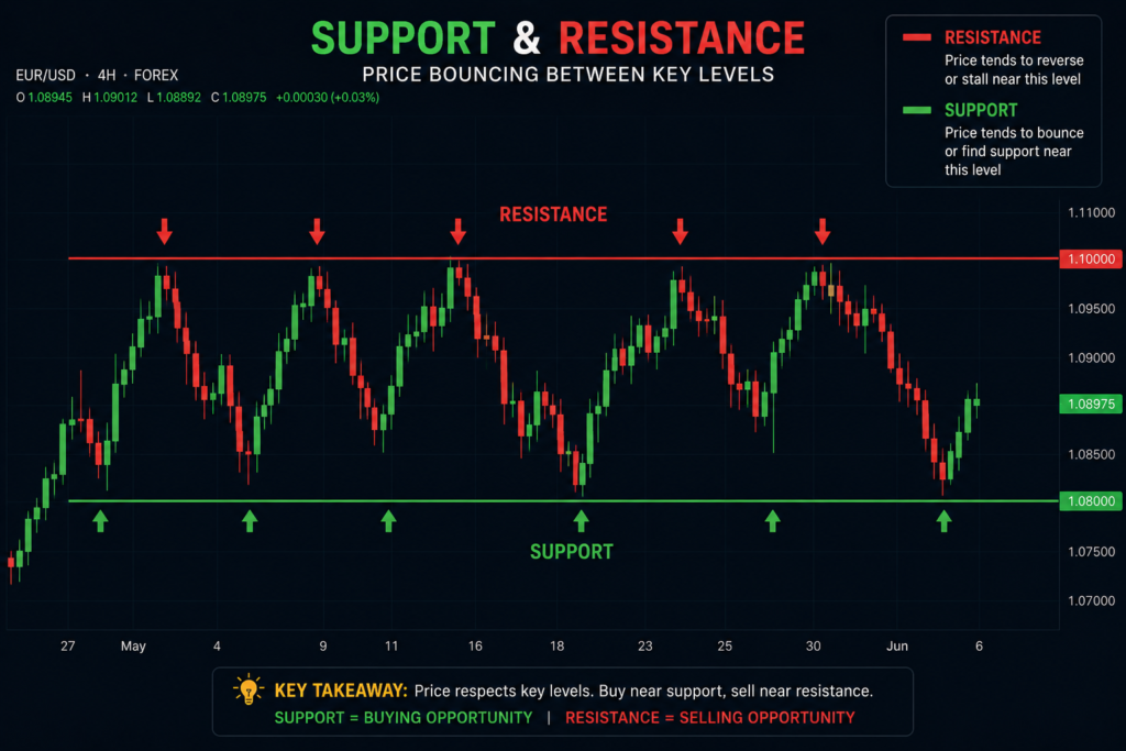 Support and Resistance in Price Action