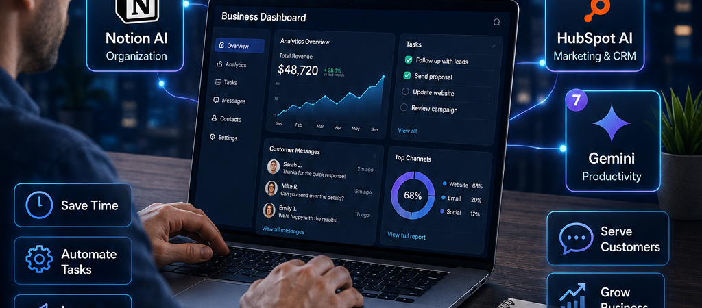 Best AI Tools for Small Businesses: 7 Tools to Save Time and Grow Faster