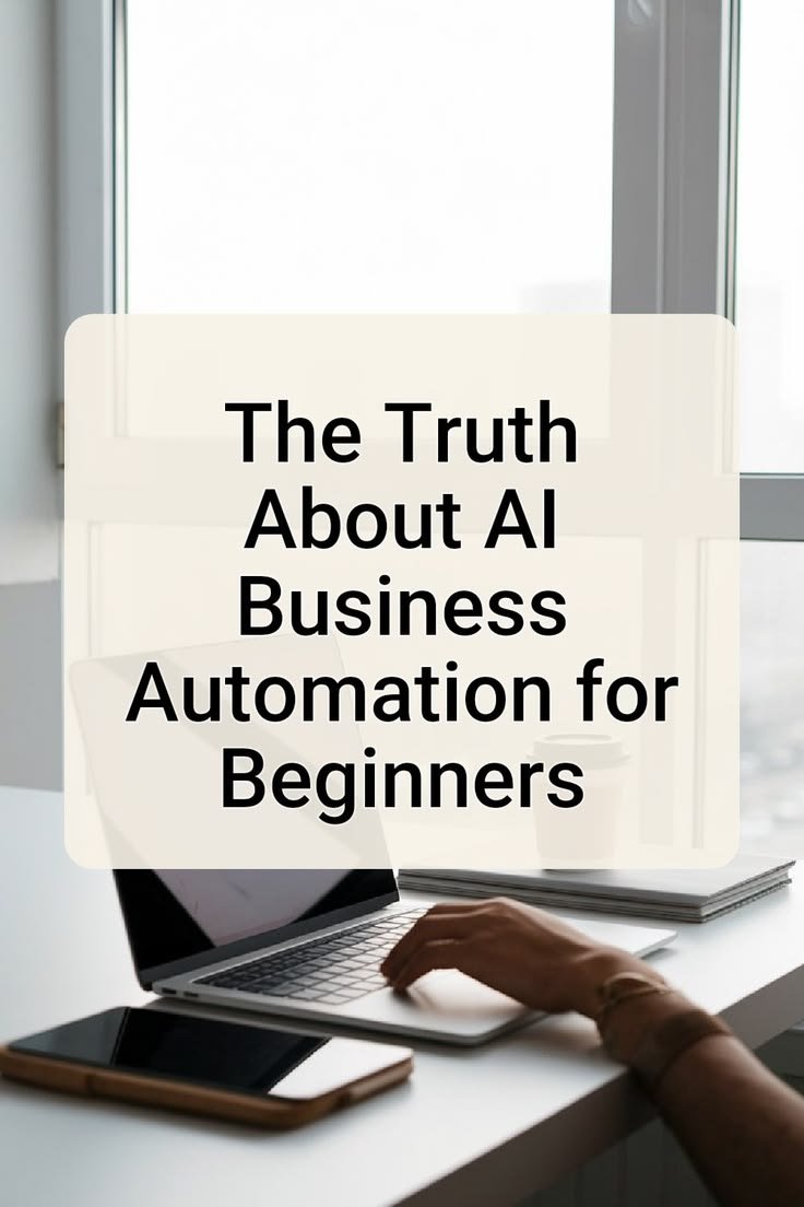 AI automation for beginners showing artificial intelligence connecting emails, customer inquiries, CRM, spreadsheets, documents, and notifications in an automated workflow.